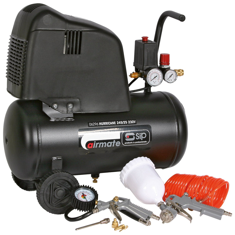 SIP 245/25 24ltr Direct Drive Compressor - airlinkcompressors.com